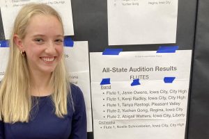 Noelle Schnoeblen ‘26 was accepted to play flute in the All-State orchestra. 